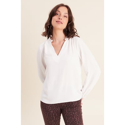 Blouse col v manches longues fluide BREAL