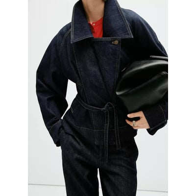 Trench denim ceinture MANGO