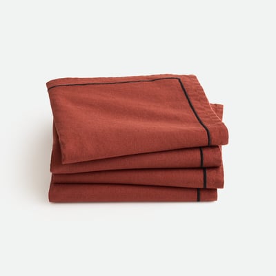 Lot de 4 serviettes de table en lin et coton lavé MÉTIS BOURDON LA REDOUTE INTERIEURS