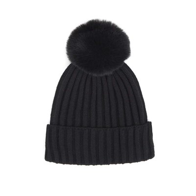 Bonnet Côtelé Uni à Pompon - 3 coloris - Unisexe - Taille unique - coton DRAEGER PARIS