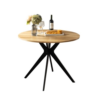 Table à manger ronde 4-6 personnes industriel, CLIFT MEUBLES COSY