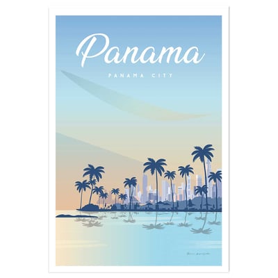 Affiche voyage Panama city HEXOA