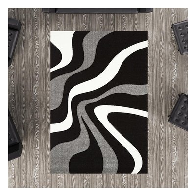 Tapis salon et chambre tissé motif rond VAGUE UN AMOUR DE TAPIS
