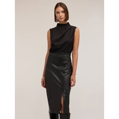 Robe fourreau avec drapé et fente MOTIVI