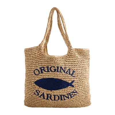 Sac porté épaule aspect raphia sardine NEXT