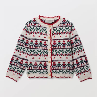 Cardigan tricot jacquard contenant de la laine BOUT'CHOU