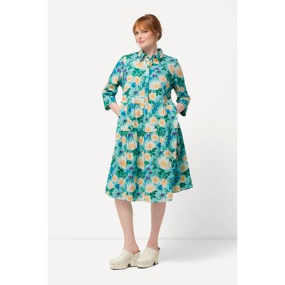 Robe chemisier, fleurs, coupe évasée ULLA POPKEN