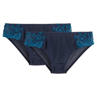Pack of 2 Lyssa Knickers in Two-Tone Tulle LA REDOUTE COLLECTIONS