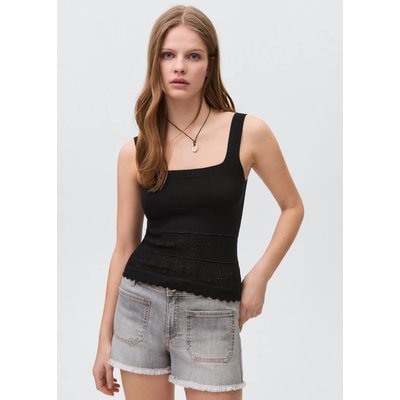 Top maille détails ajourés MANGO TEEN