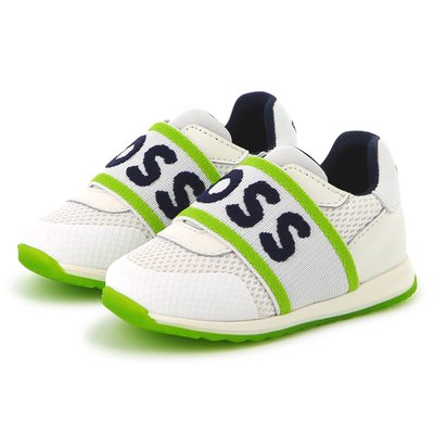 Baskets en cuir et résille BOSS KIDSWEAR