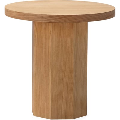 Table d'appoint ronde en placage de chêne RECOLLECTION