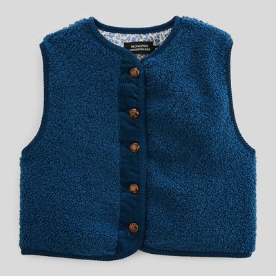 Cardigan sans manche effet mouton MONOPRIX