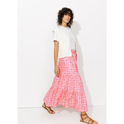 Jupe-jupon en coton brodé PROMOD