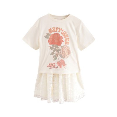 Robe ample à fleurs et jupe en jersey NEXT