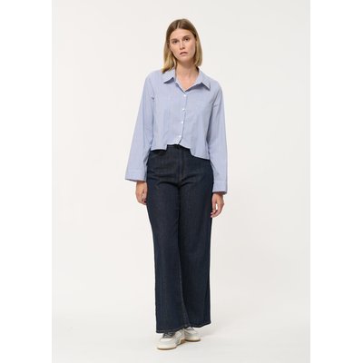 Chemise courte  en popeline rayée HUMILITY