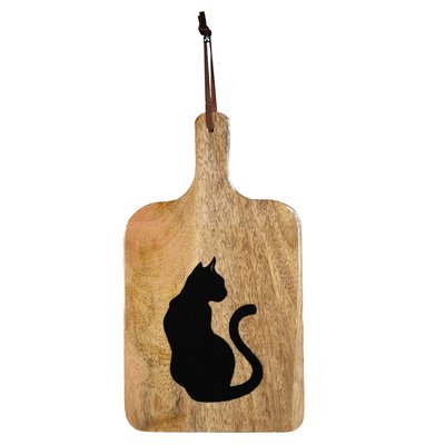 Planche à découper rectangulaire en bois 35 cm CHAT SNOOKY SENSEI MAISON