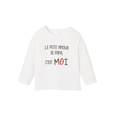 T-shirt à message manches longues VERTBAUDET