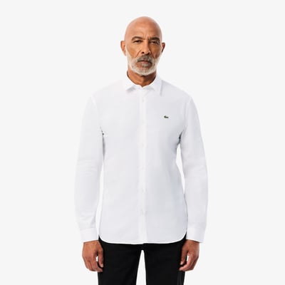 Chemise slim fit popeline de coton stretch LACOSTE