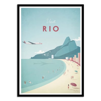 Affiche d'art - Visit Rio - Henry Rivers WALL EDITIONS