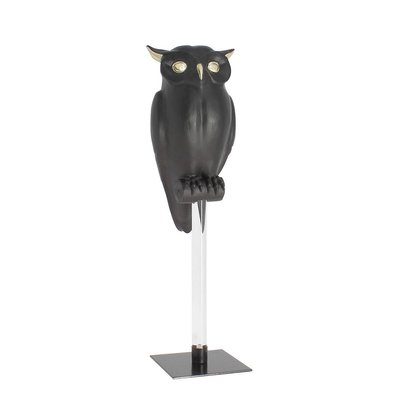 Hibou sur pied mat et doré NOW'S HOME