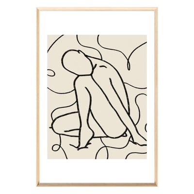 Tableau Mural Encadré Silhouette Humaine Line Art ABSTRAIT CEANOTHE