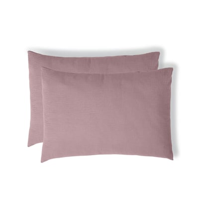 Taie d'oreiller (x2) gaze de coton ALMA Made in Europe FEBRONIE