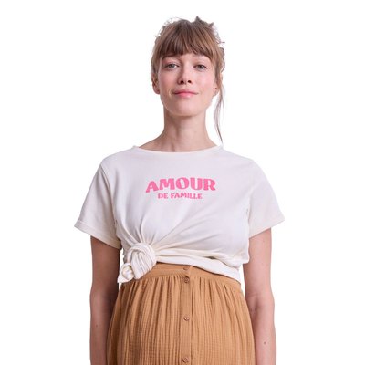 T-shirt grossesse et allaitement à message coton biologique VERTBAUDET