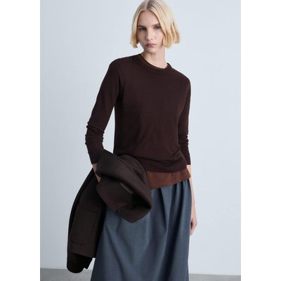 Pull-over laine mélangée col rond MANGO