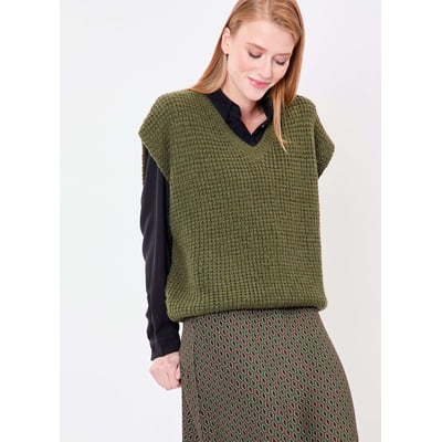 Pull sans manches maille fantaisie PASCALE PRINCESSE NOMADE