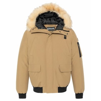 Keyburn Warm Bomber Jacket with Zip Fastening and Hood SCHOTT