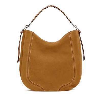Sac hobo moyen modèle en cuir grainé et nubuck ELLA LE TANNEUR