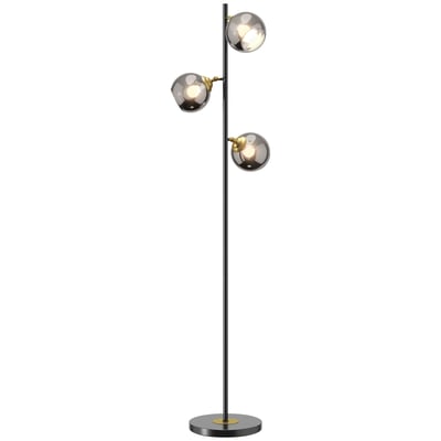 Lampadaire Métal Noir HOMCOM