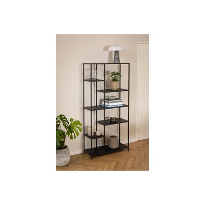 Bibliothèque scandinave en métal noir 6 tablettes - HARLOW HELLIN, DEPUIS 1862