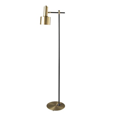 Lampadaire aluminium doré et acier noir ANGEL CERDA