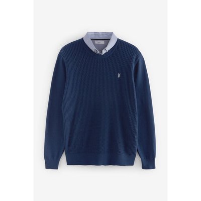 Pull avec col chemise intégré homme online