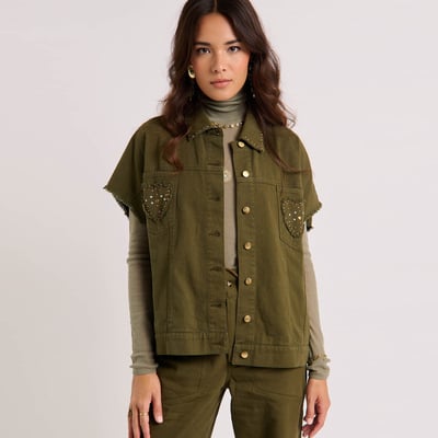 Veste sans manches à motifs perles ROWEN WILD