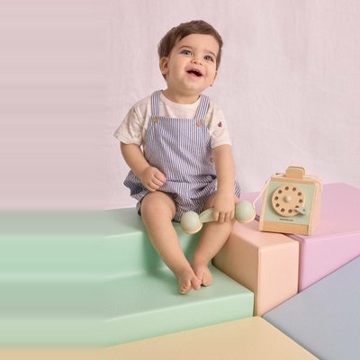 Set barboteuse rayée et tee-shirt imprimé BOUT'CHOU