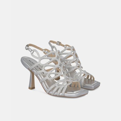 Sandales à talons, bout carré et détails bijoux ALMA EN PENA
