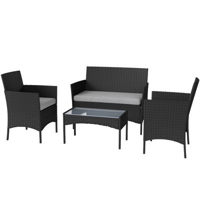 Salon de jardin 4 places OUTSUNNY