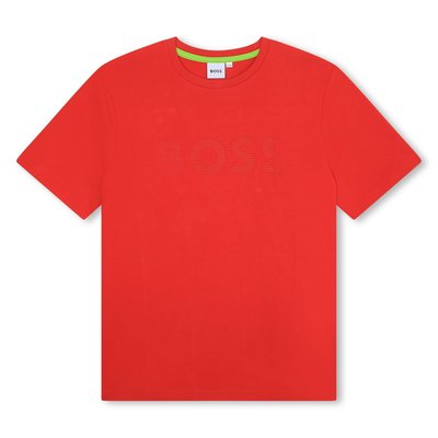 T-shirt en coton à logo rayé BOSS KIDSWEAR