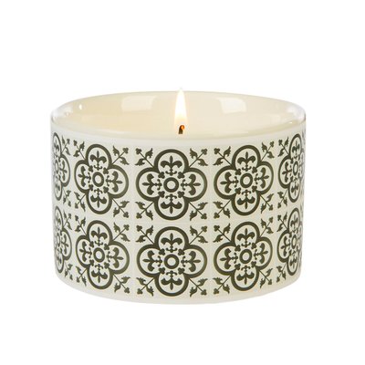 Fired Earth Medium Ceramic Black Tea and Jasmine Candle WAX LYRICAL