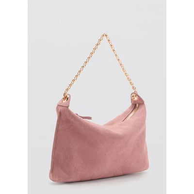 Sac porté épaule en daim MANGO