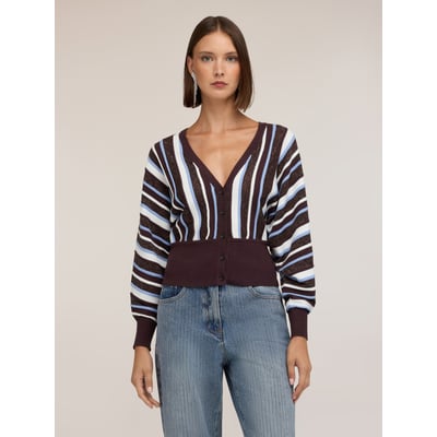Cardigan rayé à manches kimono MOTIVI