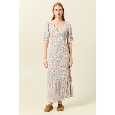 Robe longue évasée col en V BONOBO