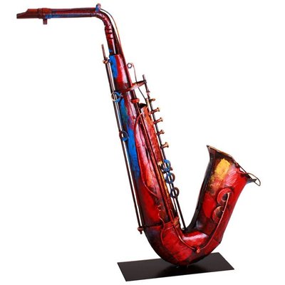 Objet déco salon saxophone métal peint PIER IMPORT