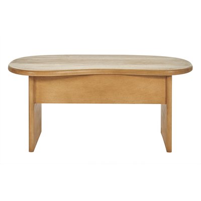 Table basse relevable design haricot avec rangement en bois manguier massif L95 cm KOKOA MILIBOO