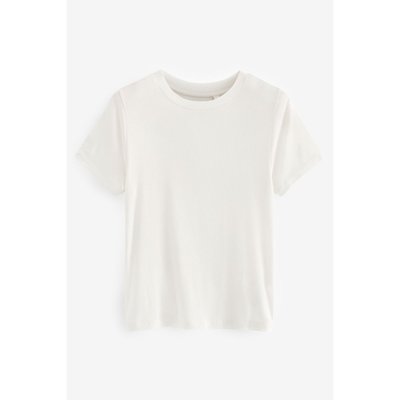 T-shirt côtelé manches courtes en tencel™ doux NEXT