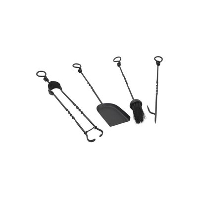 Set de 4 accessoires de cheminée en fer forgé 46cm AUBRY GASPARD