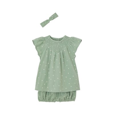 Ensemble robe et bloomer bebe fille La Redoute