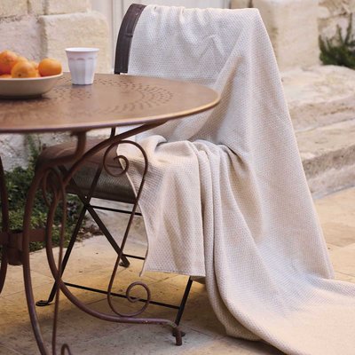 Plaid tissé CABOURG Naturel TOISON D OR